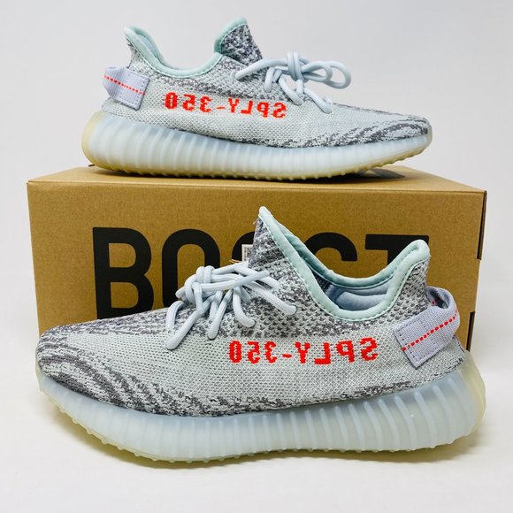 Adidas Mens Yeezy Boost 350 V2 Blue Tint Gray Lace Up Running Shoes Size 6.5 NIB main image 7